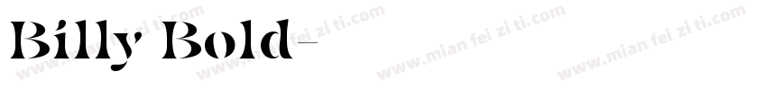 Billy Bold字体转换